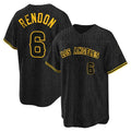 Elroe LA.Angels #6 Anthony Rendon Player Black Snake Skin City Game Home Stitched Jerseys