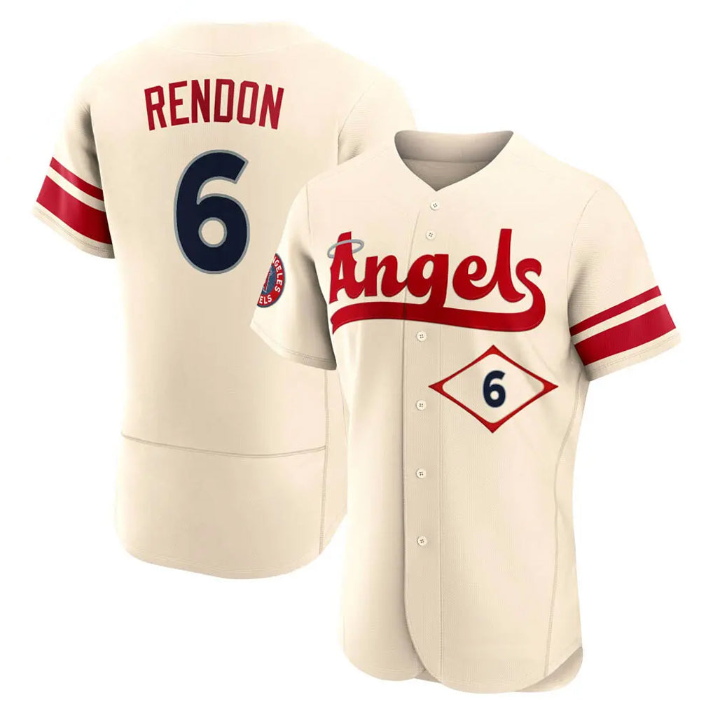 Elroe LA.Angels #6 Anthony Rendon Player Cream City Connect Limited ELite Home Stitched Jerseys