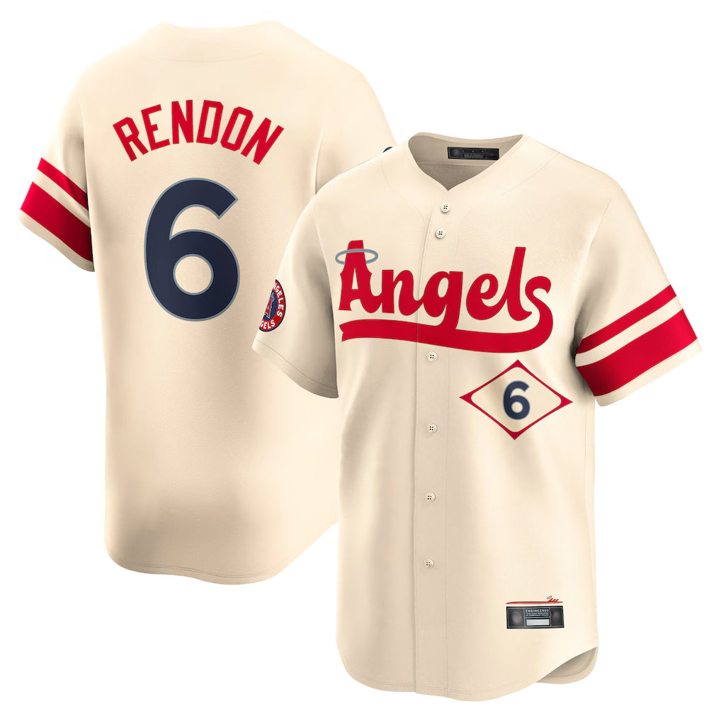 Elroe LA.Angels #6 Anthony Rendon Player Cream City Connect Limited Home Stitched Jerseys