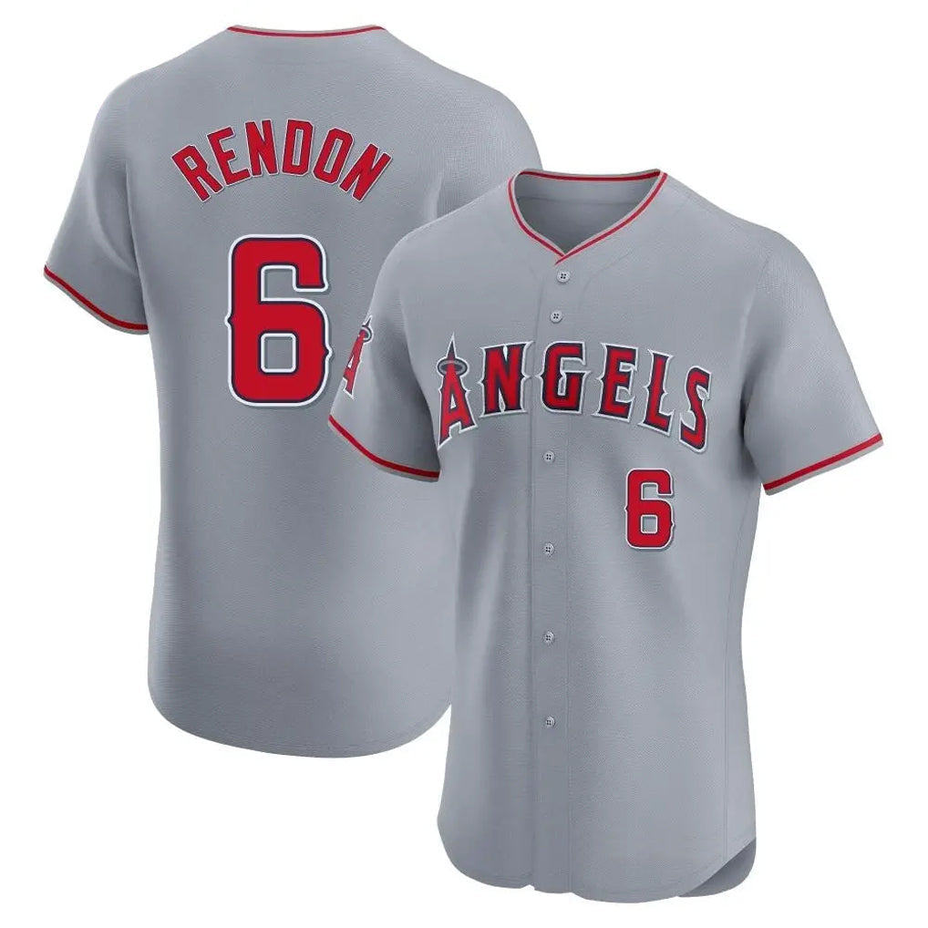 Elroe LA.Angels #6 Anthony Rendon Player Gray Home Limited Elite Stitched Jerseys