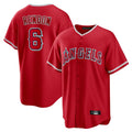 Elroe LA.Angels #6 Anthony Rendon Player Red Home Game Stitched Jerseys