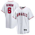 Elroe LA.Angels #6 Anthony Rendon Player White Home Game Stitched Jerseys