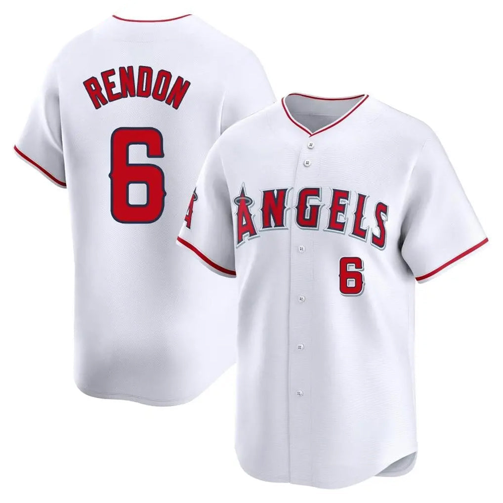Elroe LA.Angels #6 Anthony Rendon Player White Limited Home Stitched Jerseys