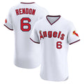 Elroe LA.Angels #6 Anthony Rendon Player White T-shirt Home Limited Elite Stitched Jerseys