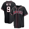 Elroe LA.Angels #9 Zach Neto Player Black Fashion Out Home Game Stitched Jerseys