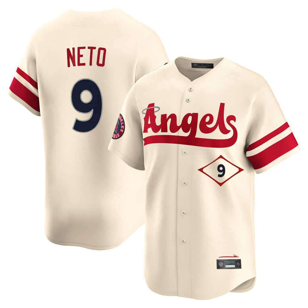 Elroe LA.Angels #9 Zach Neto Player Cream City Connect Limited Home Stitched Jerseys
