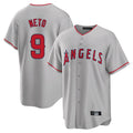 Elroe LA.Angels #9 Zach Neto Player Gray Home Game Stitched Jerseys