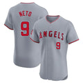 Elroe LA.Angels #9 Zach Neto Player Gray Home Limited Elite Stitched Jerseys