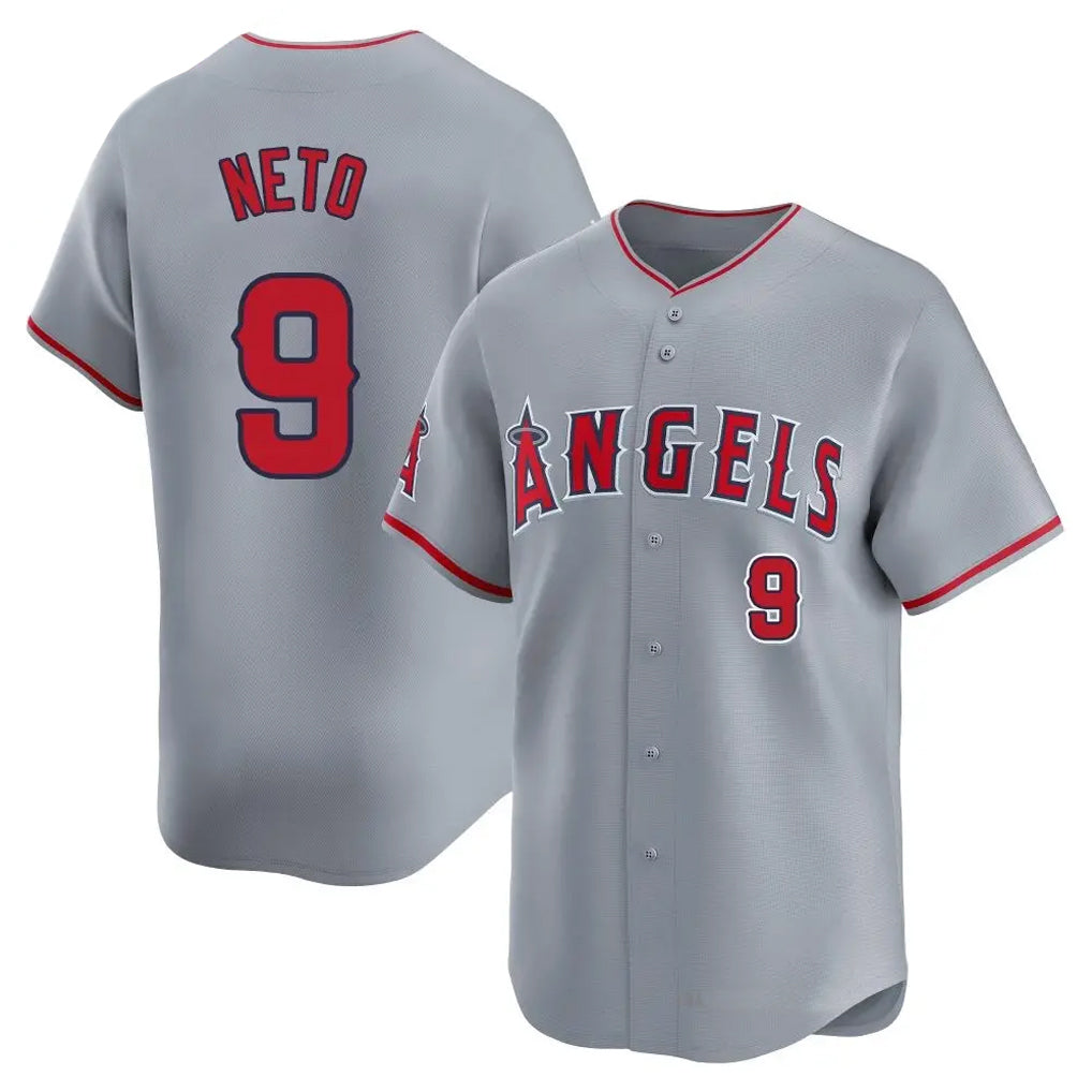 Elroe LA.Angels #9 Zach Neto Player Gray Home Limited Stitched Jerseys