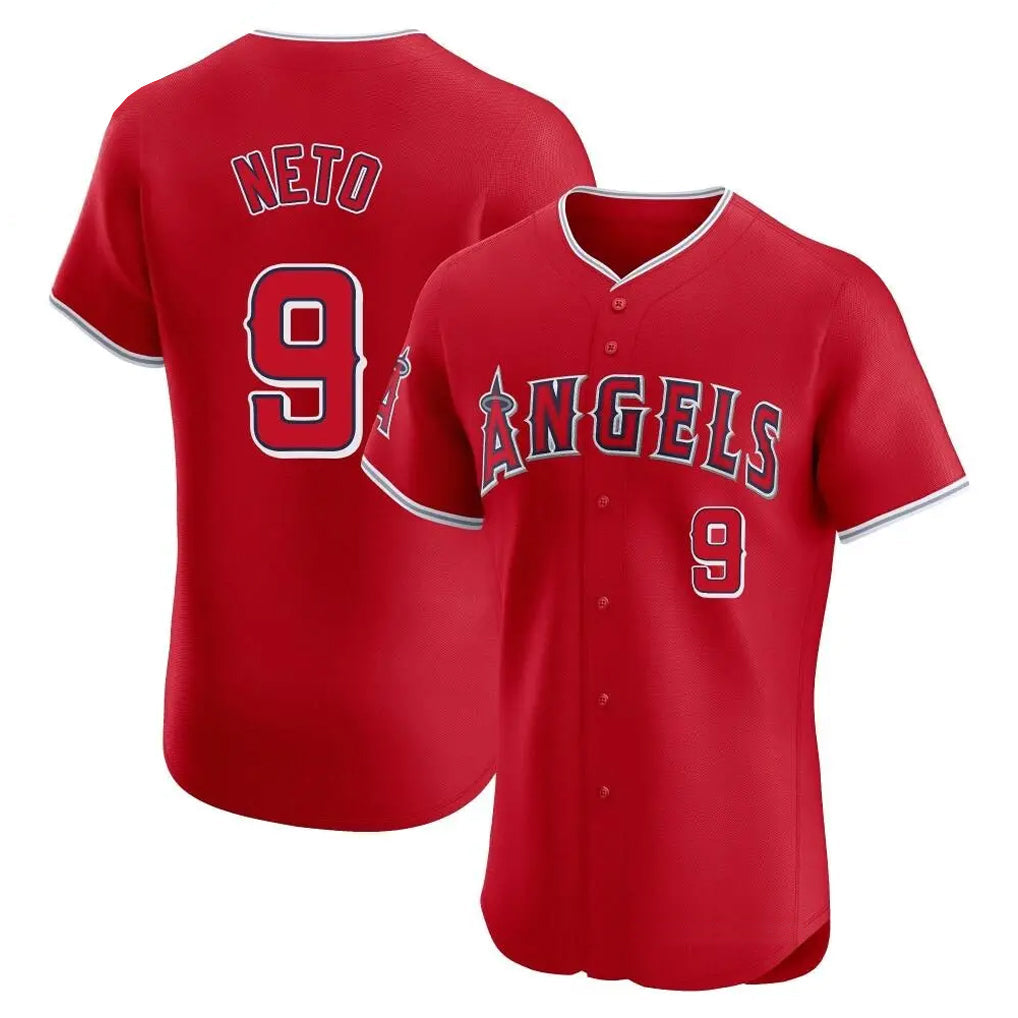 Elroe LA.Angels #9 Zach Neto Player Red Home Limited Elite Stitched Jerseys