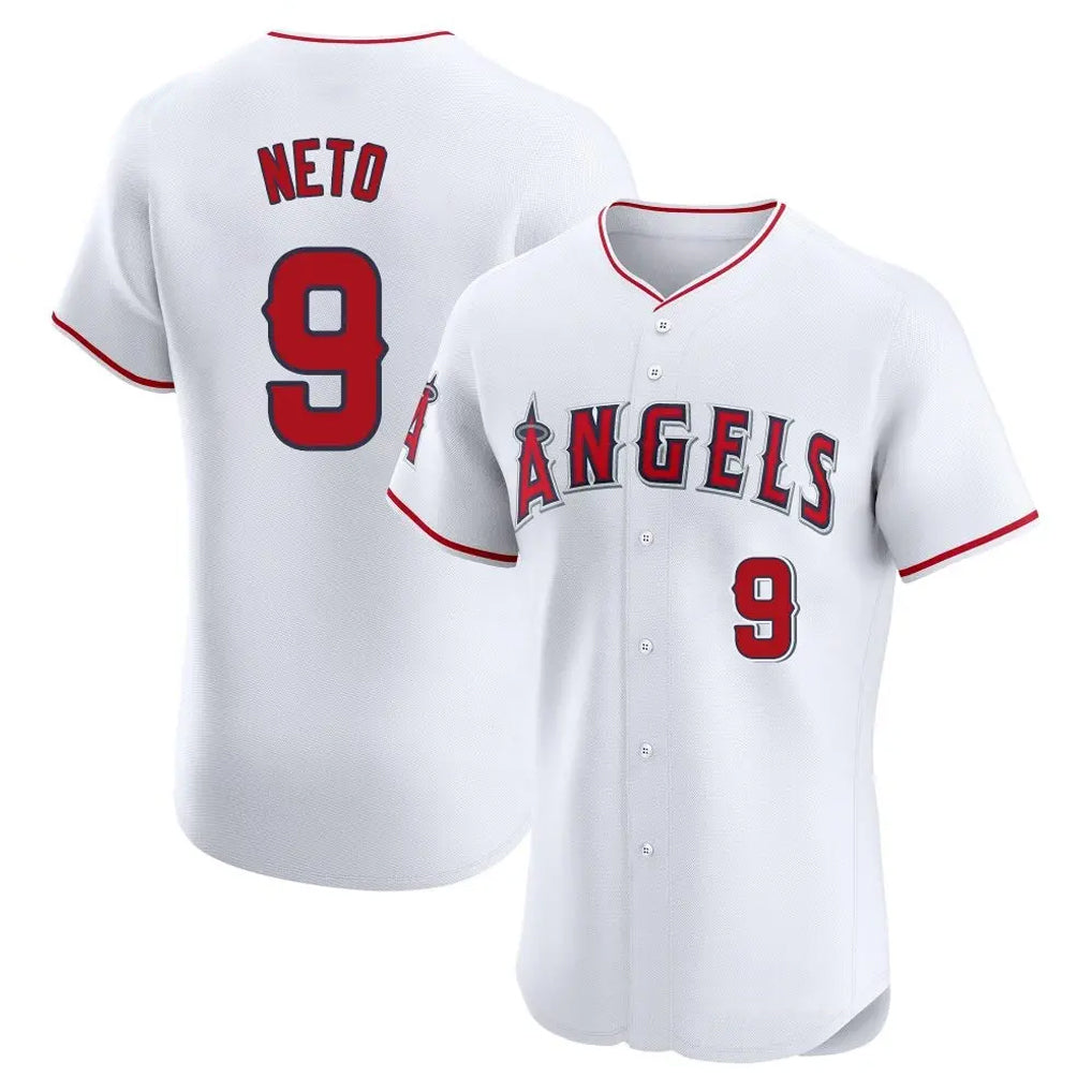 Elroe LA.Angels #9 Zach Neto Player White Limited Elite Stitched Home Jerseys