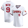 Elroe LA.Angels #9 Zach Neto Player White T-shirt Home Limited Stitched Jerseys