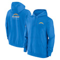 Elroe LA.Chargers Blue LOGO Pullover Hoodies Home Game Blank Player Stitched Jerseys