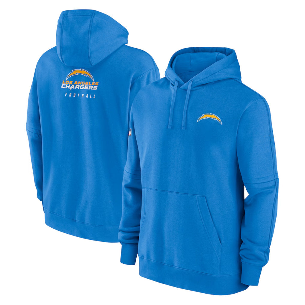 Elroe LA.Chargers Blue LOGO Pullover Hoodies Home Game Blank Player Stitched Jerseys