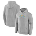 Elroe LA.Chargers Gray LOGO Pullover Hoodies Home Game Blank Player Stitched Jerseys
