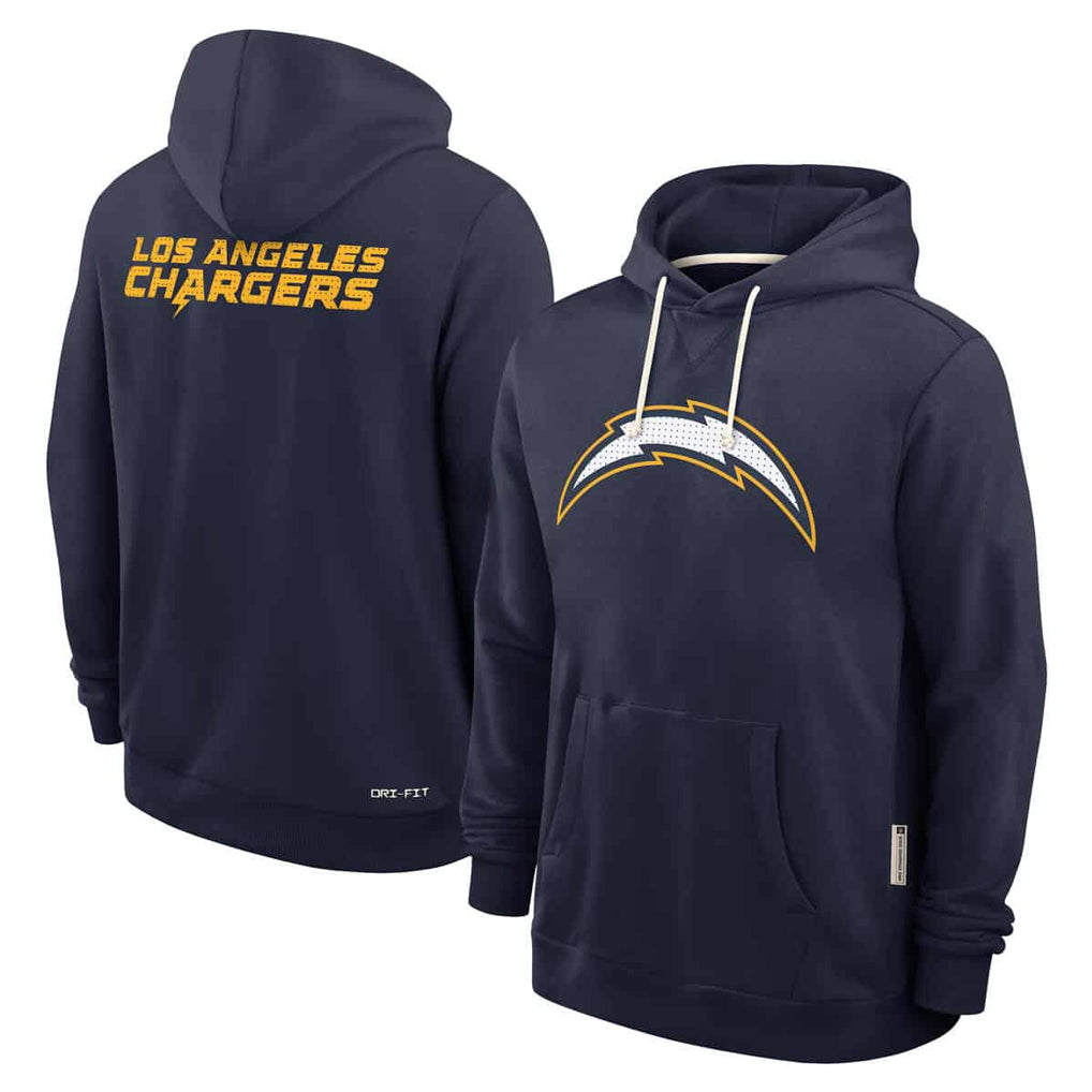 Elroe LA.Chargers Navy LOGO Pullover Hoodies Home Game Blank Player Stitched Jerseys