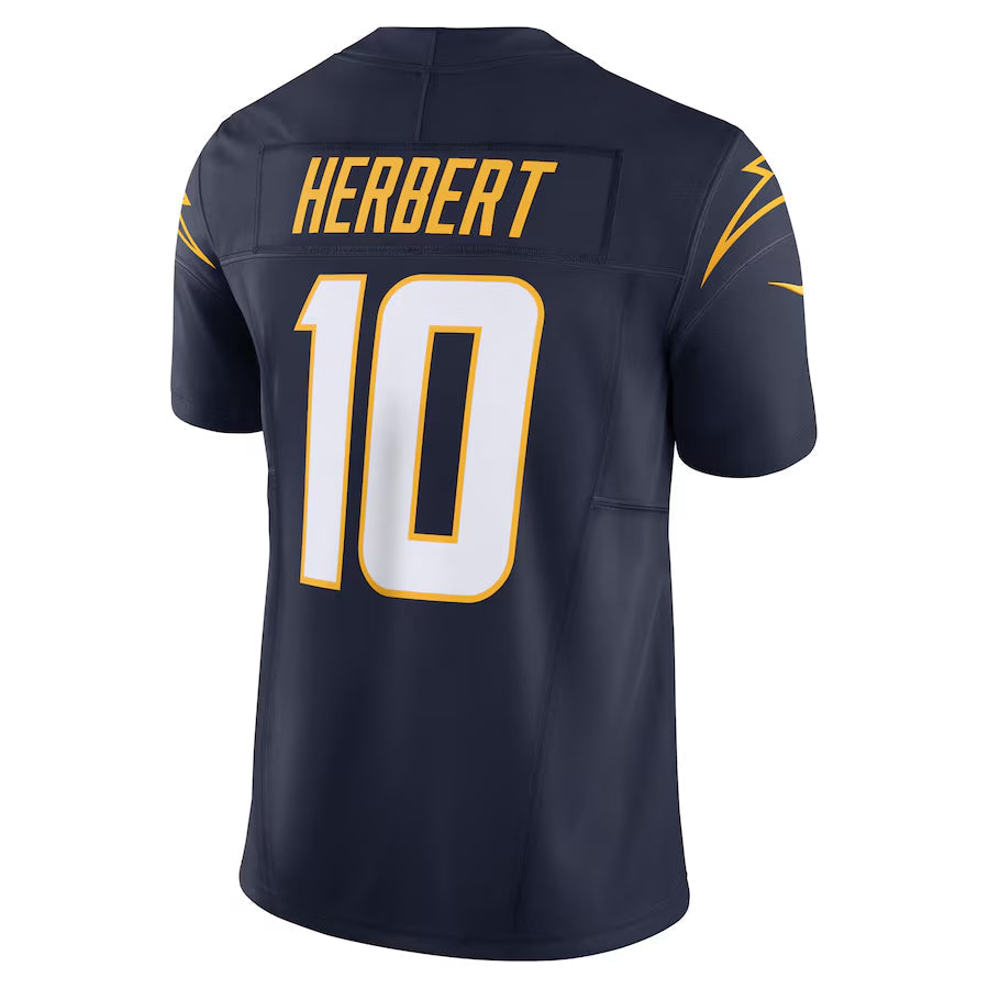 Elroe LA.Chargers #10 Justin Herbert Player Navy Vapor F.U.S.E. Limited Stitched Jerseys