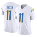 Elroe LA.Chargers #11 Cameron Dicker Player White Limited Vapor F.U.S.E. Home Game Stitched Jerseys