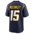 Elroe LA.Chargers #15 Ladd McConkey Navy Game Jersey Stitched Jersey