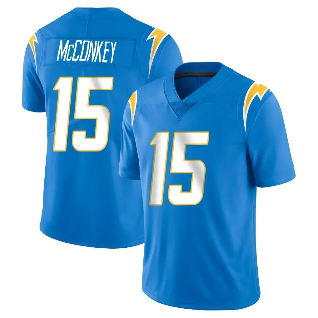Elroe LA.Chargers #15 Ladd McConkey Player Blue Limited Vapor Untouchable Home Game Stitched Jerseys