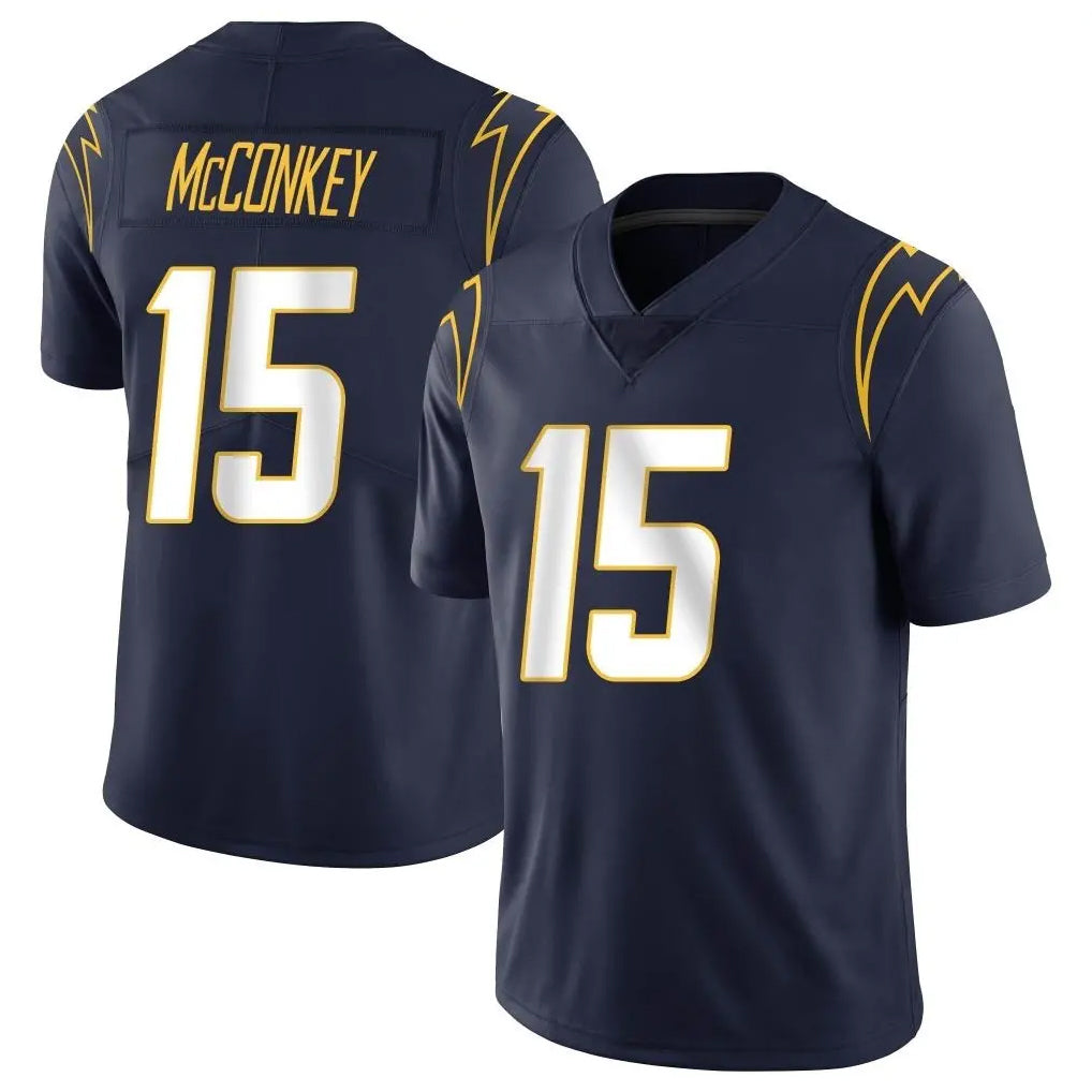Elroe LA.Chargers #15 Ladd McConkey Player Navy Limited Vapor Untouchable Home Game Stitched Jerseys