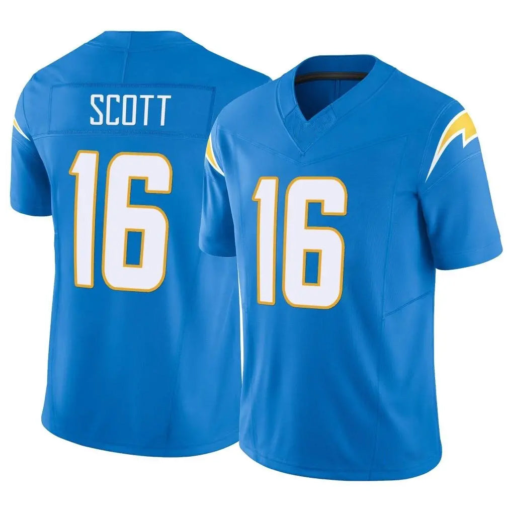 Elroe LA.Chargers #16 J.K. Scott Player Blue Limited Vapor F.U.S.E. Home Game Stitched Jerseys