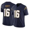 Elroe LA.Chargers #16 J.K. Scott Player Navy Limited Vapor F.U.S.E. Home Game Stitched Jerseys