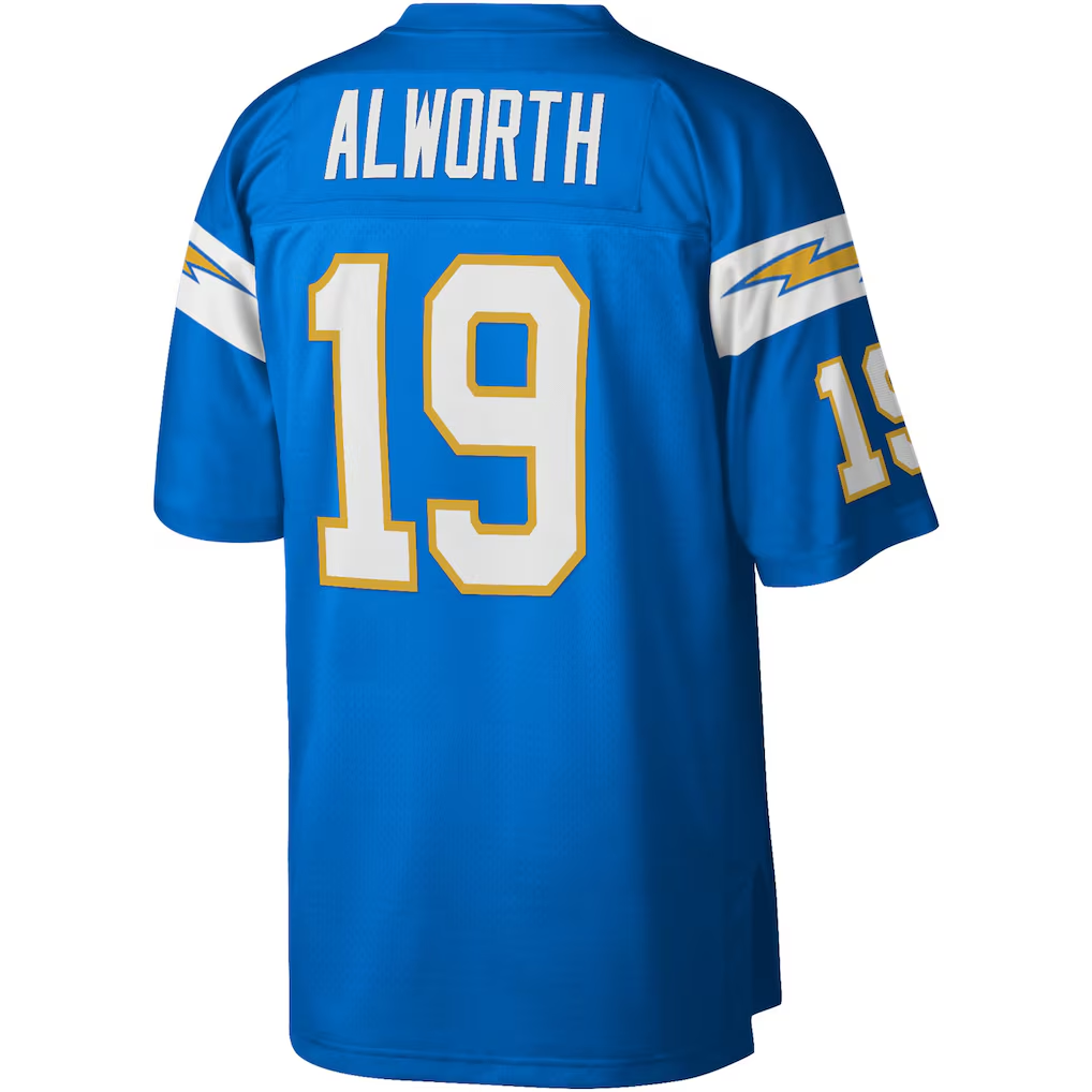 Elroe LA.Chargers #19 Lance Alworth Mitchell & Ness Powder Blue Legacy Replica Jersey