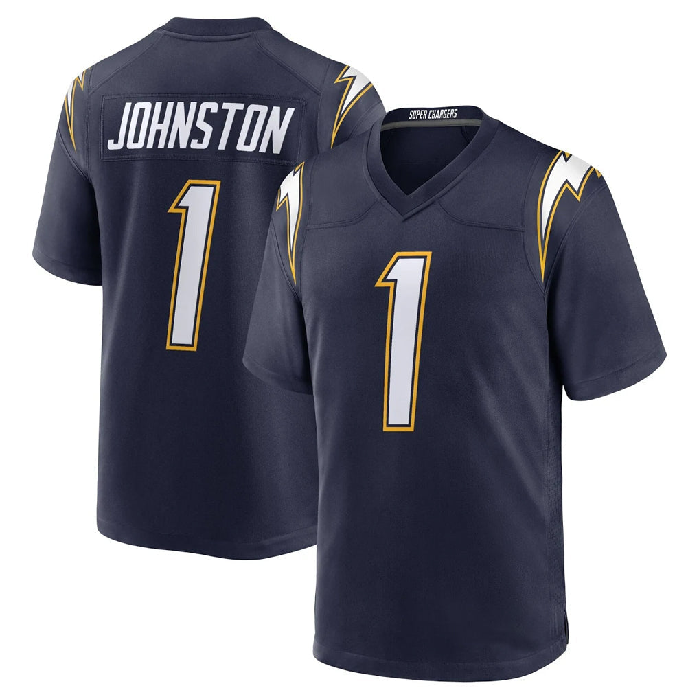 Elroe LA.Chargers #1 Quentin Johnston Player Navy Alternate Home Game Stitched Jerseys