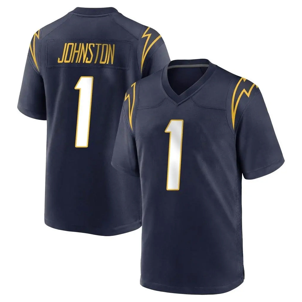 Elroe LA.Chargers #1 Quentin Johnston Player Navy Home Game Stitched Jerseys