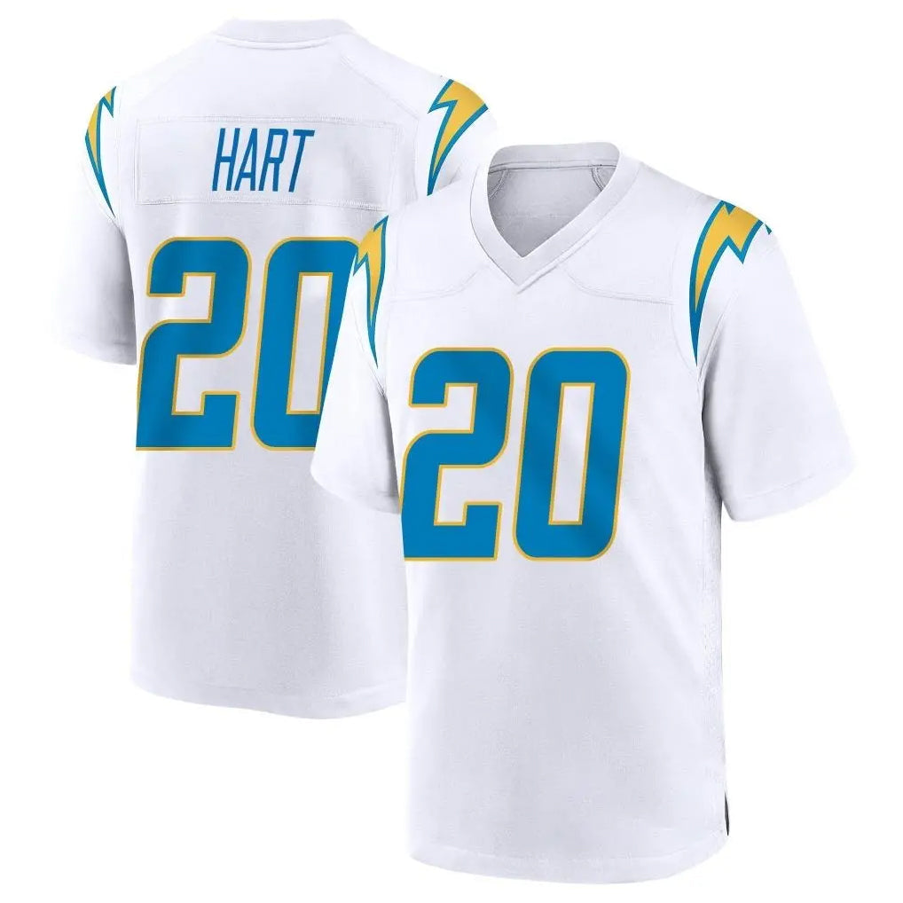 Elroe LA.Chargers #20 Cam Hart Player White Home Game Stitched Jerseys