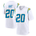 Elroe LA.Chargers #20 Cam Hart Player White Home Game Stitched Jerseys
