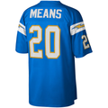 Elroe LA.Chargers #20 Natrone Means Mitchell & Ness Powder Blue Legacy Replica Stitched Puhic Jersey