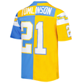 Elroe LA.Chargers #21 LaDainian Tomlinson Mitchell & Ness Powder BlueGold 2002 Split Legacy Replica Jersey