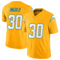 Elroe LA.Chargers #30 Alec Ingold Player Gold Limited Vapor F.U.S.E. Home Game Stitched Jerseys
