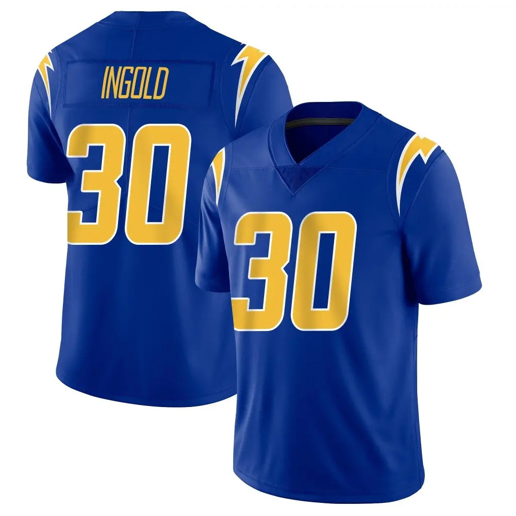 Elroe LA.Chargers #30 Alec Ingold Player Royal Limited Vapor Home Game Stitched Jerseys