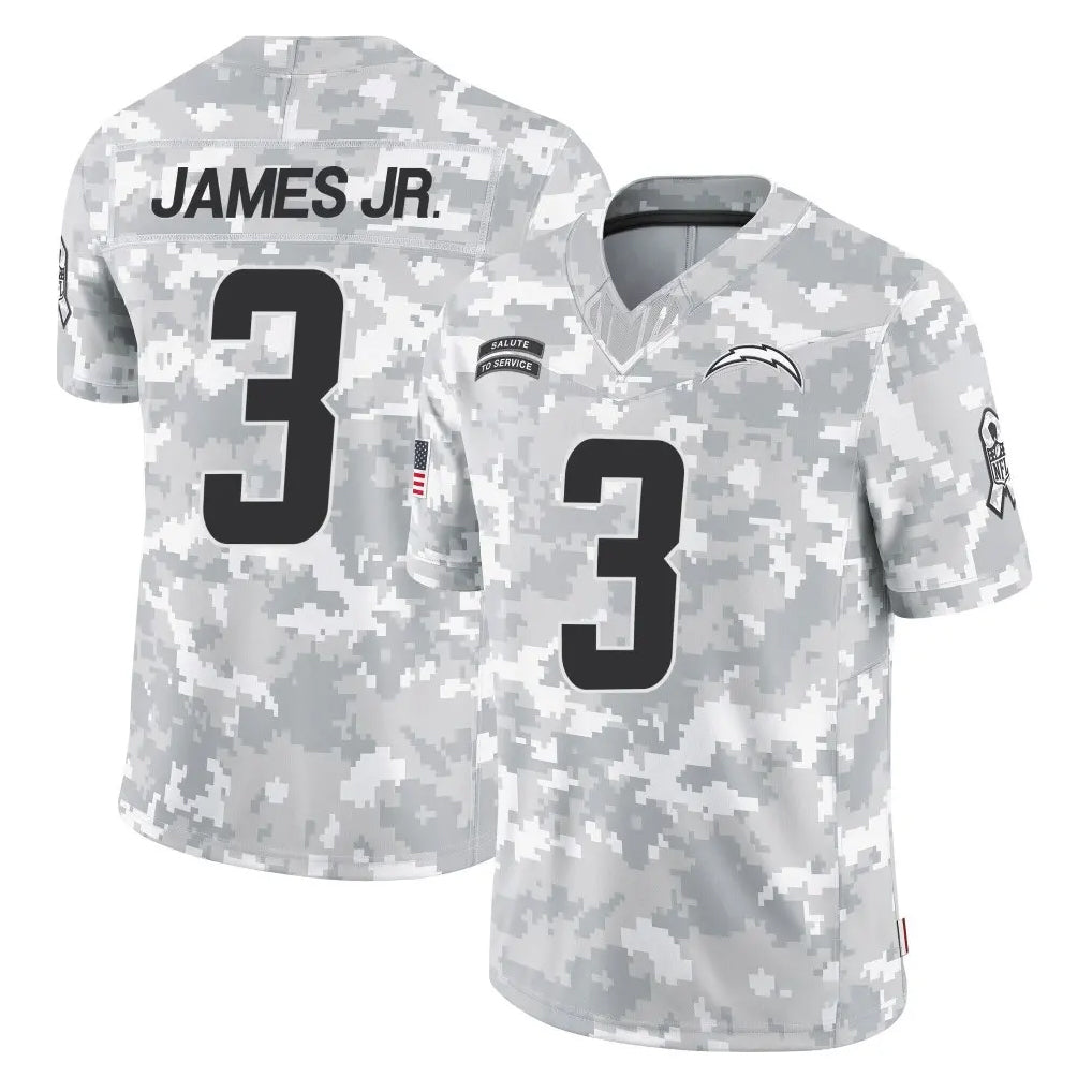 Elroe LA.Chargers #3 Derwin James Jr. Player Arctic Camo Salute To Service Limited Game Stitched Jerseys