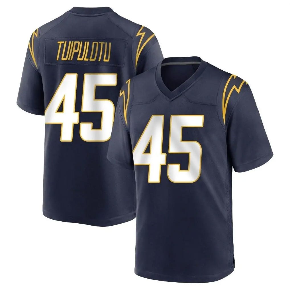 Elroe LA.Chargers #45 Tuli Tuipulotu Player Navy Home Game Stitched Jerseys