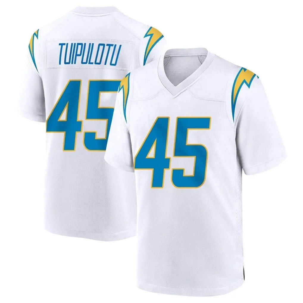 Elroe LA.Chargers #45 Tuli Tuipulotu Player White Home Game Stitched Jerseys