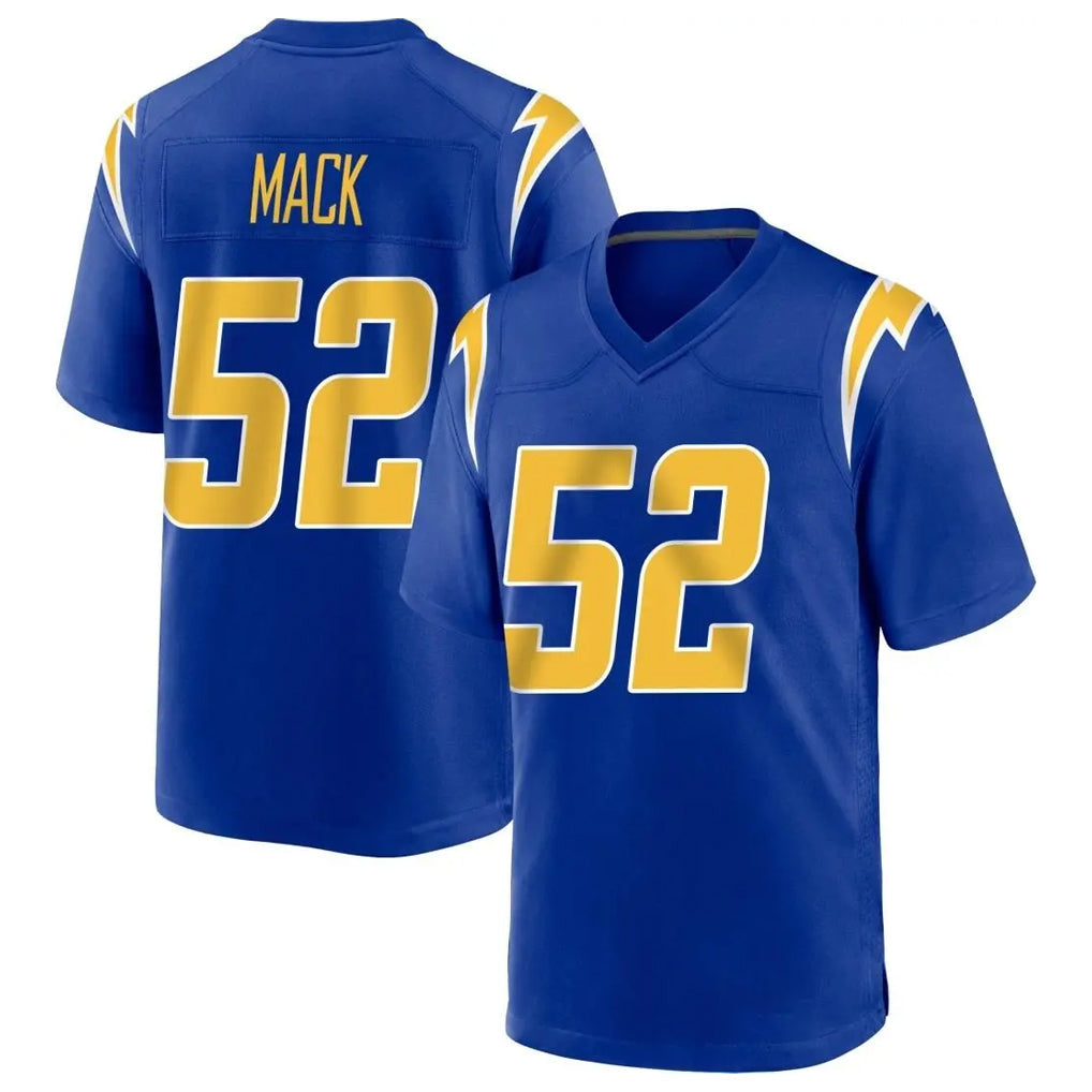 Elroe LA.Chargers #52 Khalil Mack Player Royal Home Game Stitched Jerseys