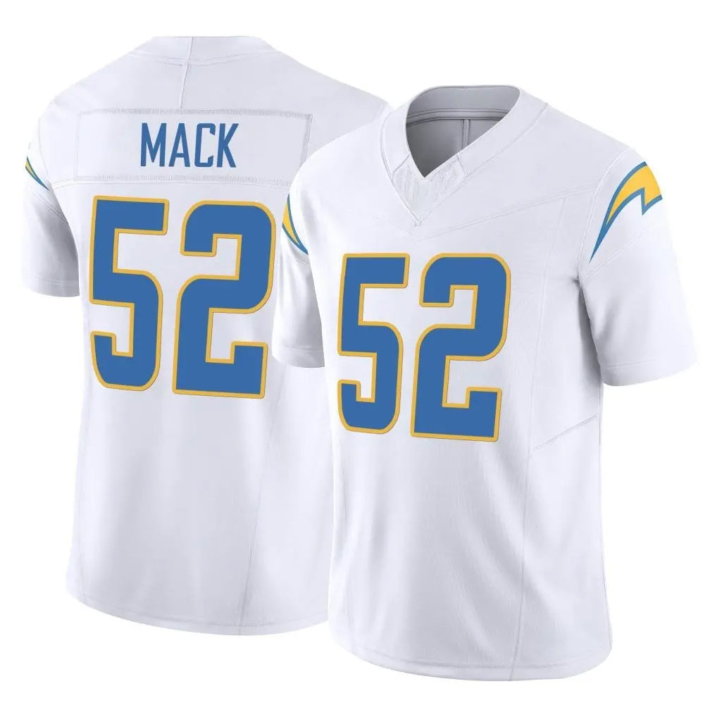 Elroe LA.Chargers #52 Khalil Mack Player White Limited Vapor F.U.S.E. Home Game Stitched Jerseys