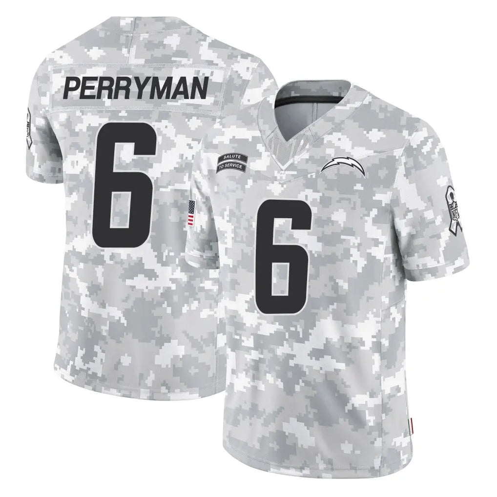 Elroe LA.Chargers #6 Denzel Perryman Player Arctic Camo Salute To Service Limited Game Stitched Jerseys