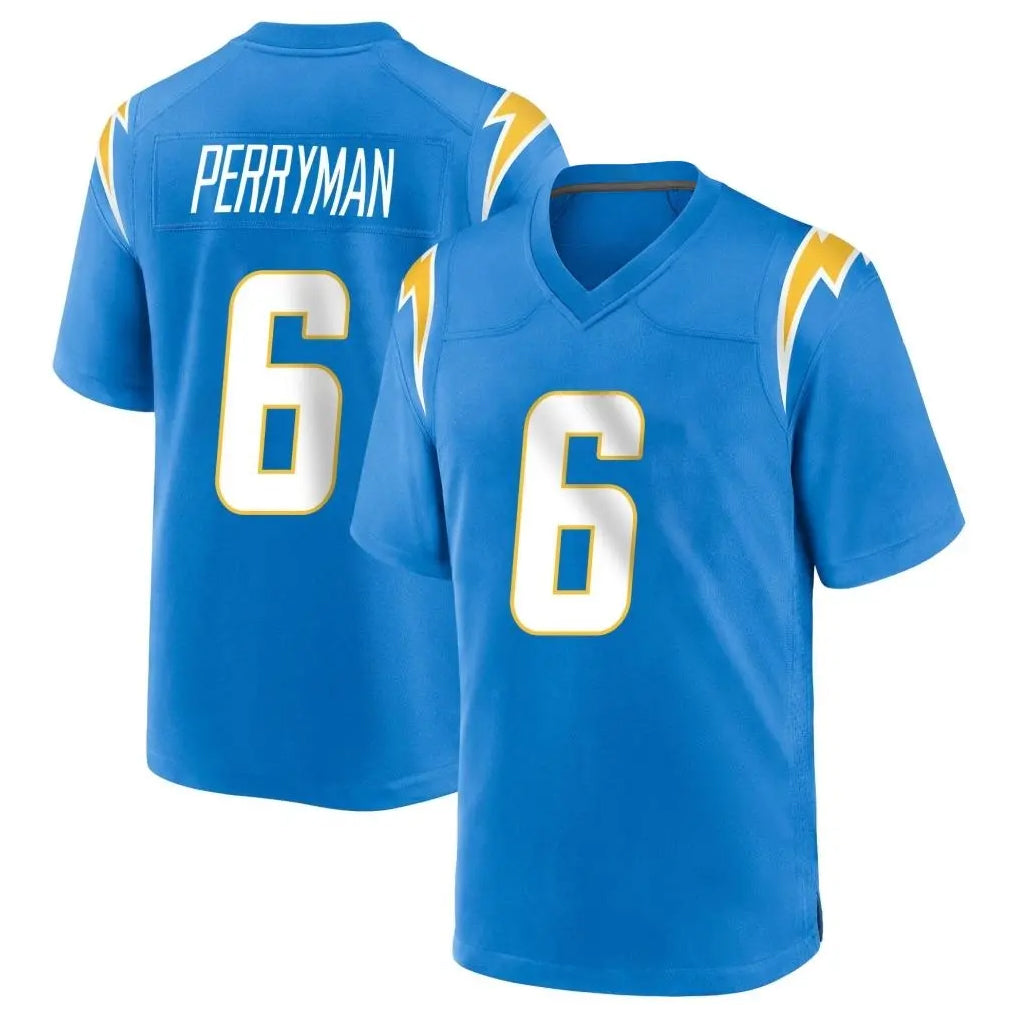 Elroe LA.Chargers #6 Denzel Perryman Player Blue Home Game Stitched Jerseys