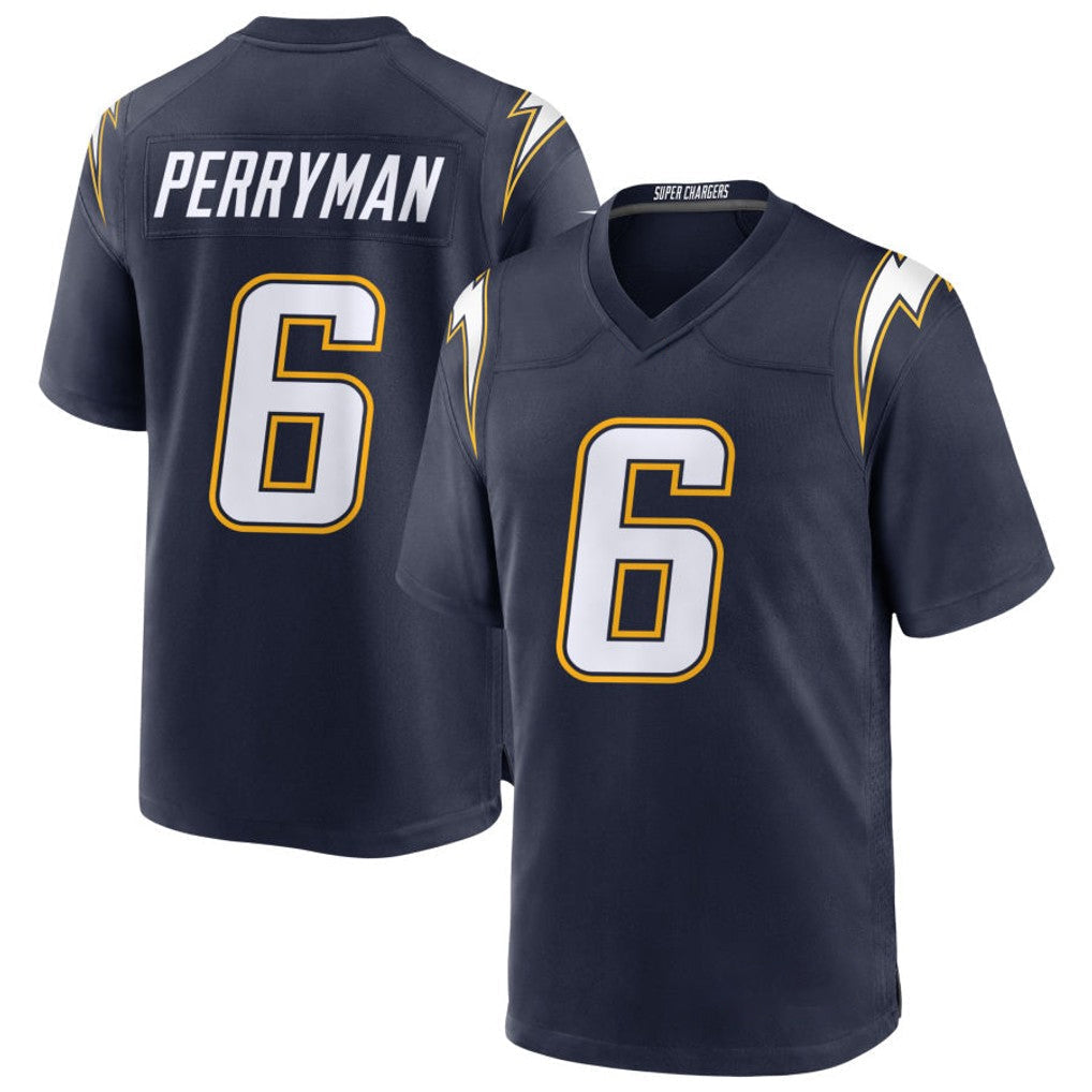 Elroe LA.Chargers #6 Denzel Perryman Player Navy Alternate Home Game Stitched Jerseys