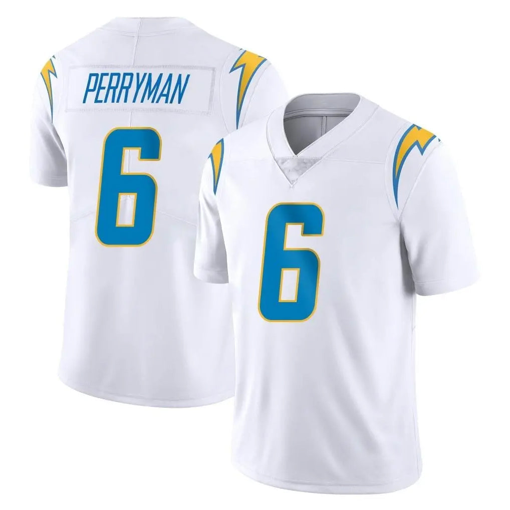 Elroe LA.Chargers #6 Denzel Perryman Player White Limited Vapor Untouchable Home Game Stitched Jerseys