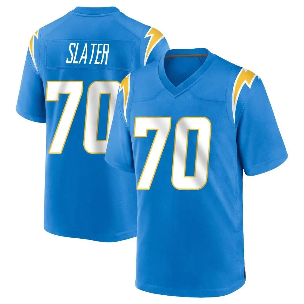 Elroe LA.Chargers #70 Rashawn Slater Player Blue Home Game Stitched Jerseys