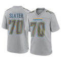 Elroe LA.Chargers #70 Rashawn Slater Player Gray Atmosphere Fashion Home Game Stitched Jerseys