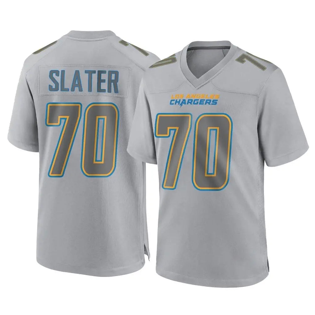 Elroe LA.Chargers #70 Rashawn Slater Player Gray Atmosphere Fashion Home Game Stitched Jerseys