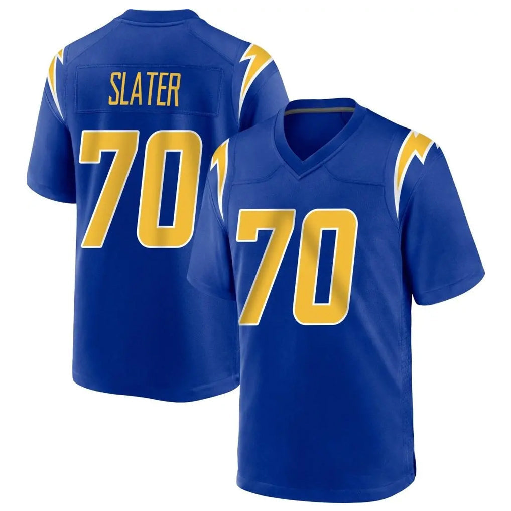 Elroe LA.Chargers #70 Rashawn Slater Player Royal Home Game Stitched Jerseys