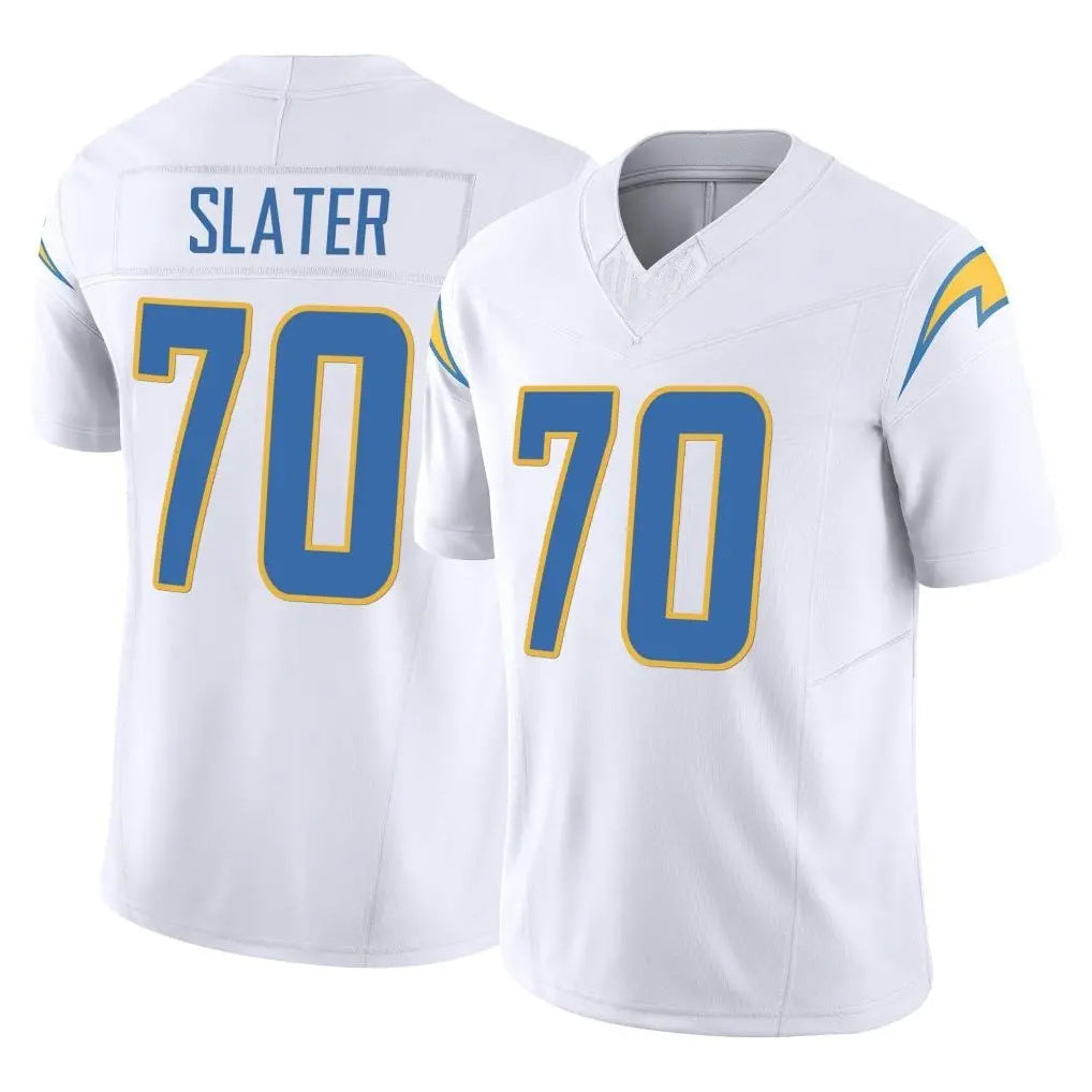 Elroe LA.Chargers #70 Rashawn Slater Player White Limited Vapor F.U.S.E. Home Game Stitched Jerseys
